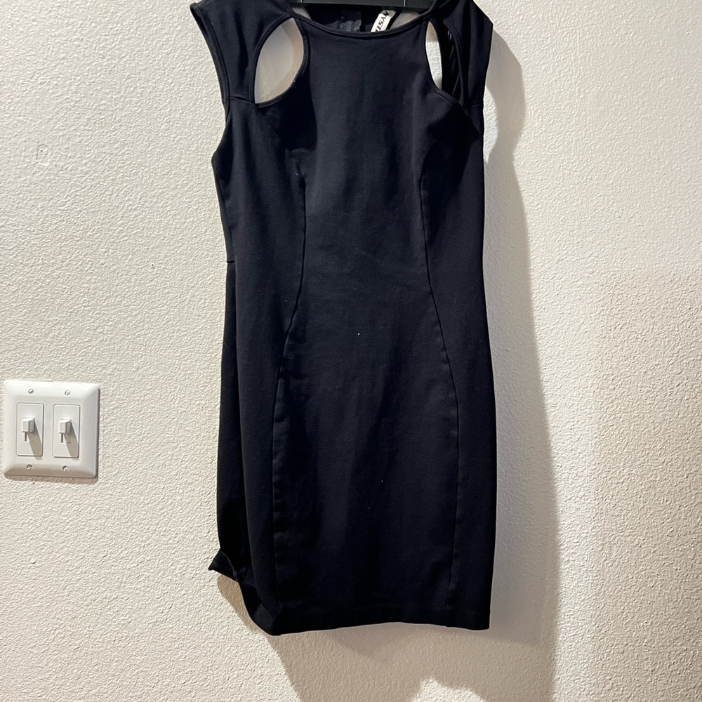 Mystic Black Cutout Mini Dress